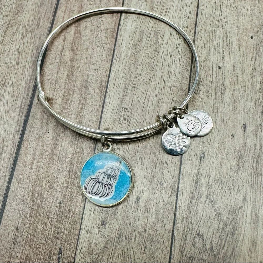 Alex And Ani Silver Shell Bracelet B9‎